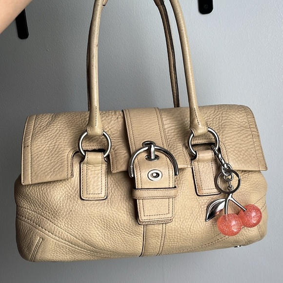 Vintage Coach SoHo Hamilton Tan Leather Handbag - Picture 1 of 15
